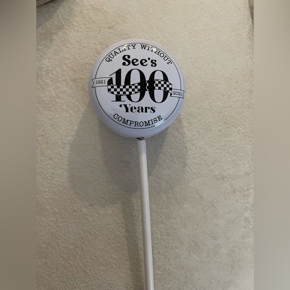 See's Candies 100th Anniversary Limited Ed. Lollipop Tin Empty Case 1st Shop new - Picture 1 of 6